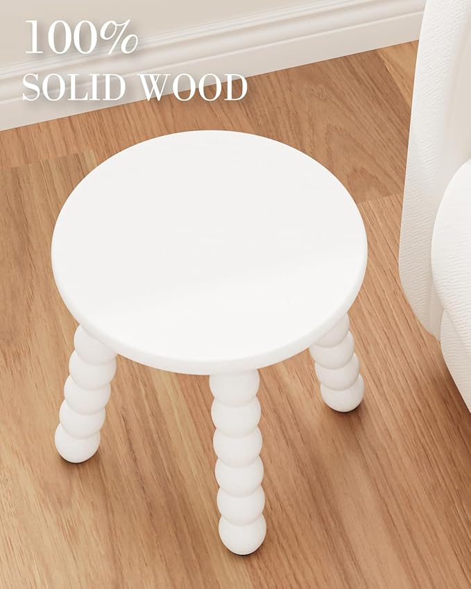 Masupu Solid Wooden Step Stool for Adults Kids, 11 inch Small Foot Stool - Image 6