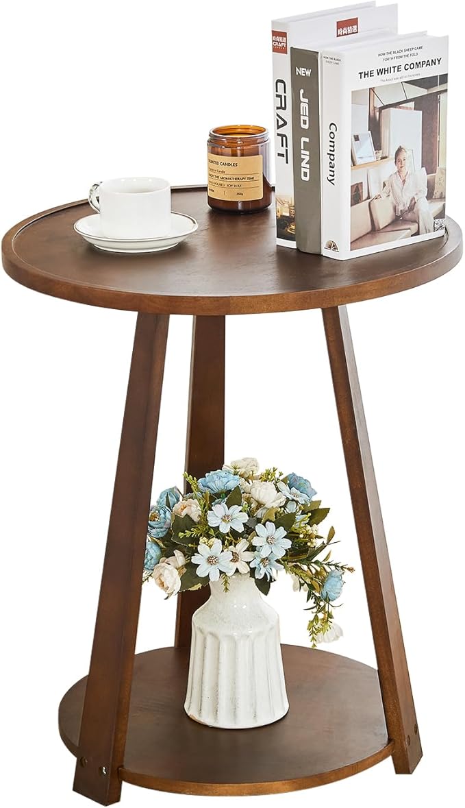 CozyDH Round End Table Living Room, Side Table - Image 7