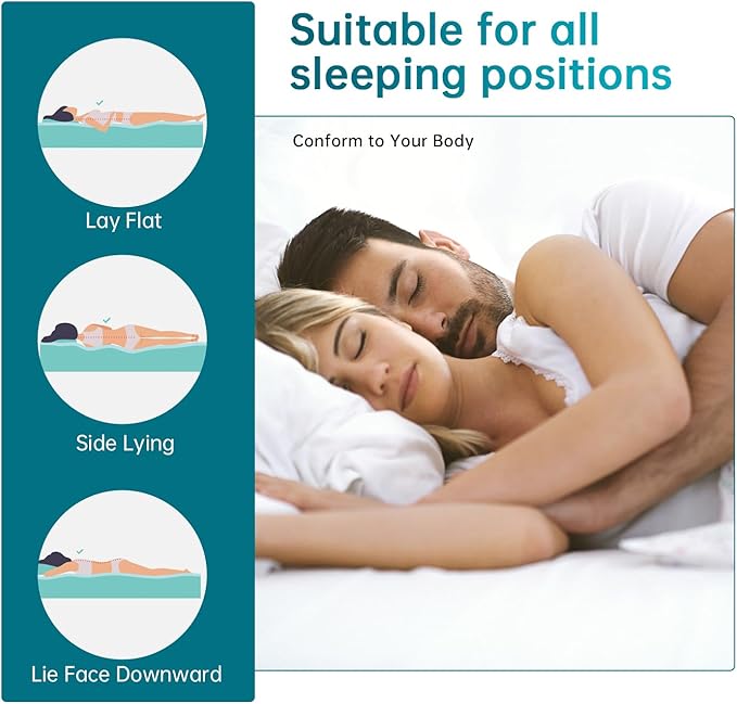 FDW | 14 Inch Queen Mattress | Medium Firm | Gel Memory Foam Mattress | White | - Image 6