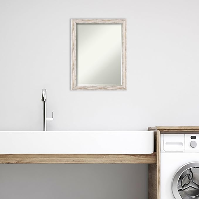 Amanti Art White Bathroom Mirror - Image 4