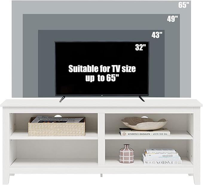Modern TV Stand for 65 inch TV, Fits 50-65 Inch TVs, 55 Inches W x 15 Inches D - Image 3