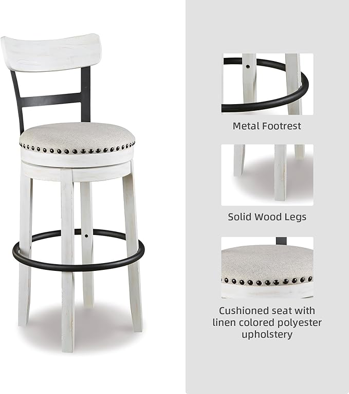 Signature Design by Ashley Valebeck 30" Modern Swivel Pub Height Barstool - Image 5