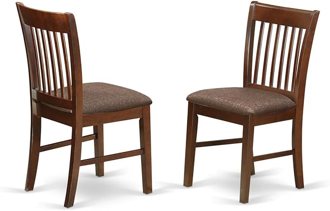 East West Furniture PSNO5-MAH-C 5 Piece Kitchen Table & Chairs Set Includes a - Image 3