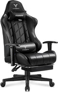 Gaming Chair with 3D Adjustable Armrests, Cow Print Design, Ergonomic Office by Unknown