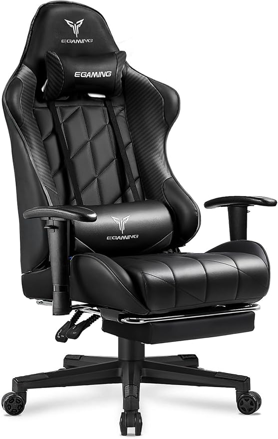 Gaming Chair with 3D Adjustable Armrests, Cow Print Design, Ergonomic Office by Unknown