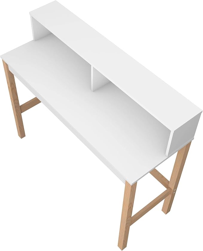 Manhattan Comfort Bowery 47 Inch Mid Century Modern Home Office Desk, Study - Image 6