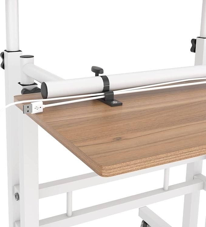 soges 23.6inches Height Adjustable Desk Laptop Desk on The Wheels, Rolling - Image 9