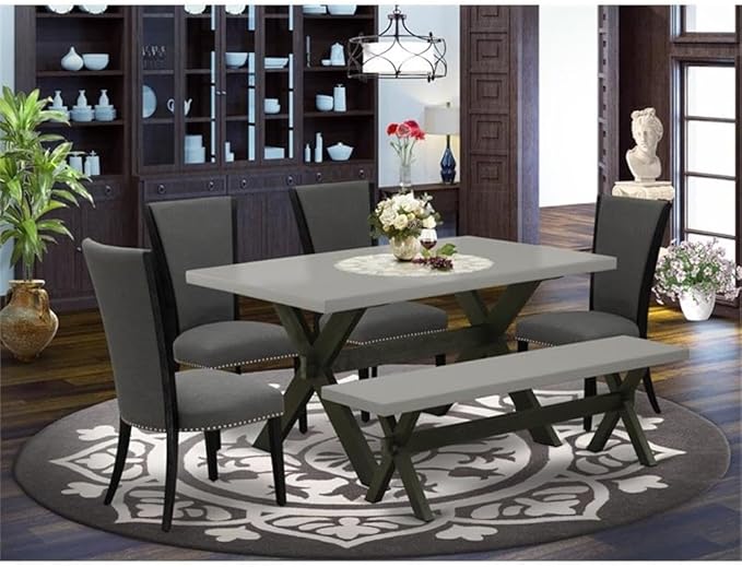 East West Furniture X696VE650-6 6 Piece Kitchen Table & Chairs Set Contains a - Image 2