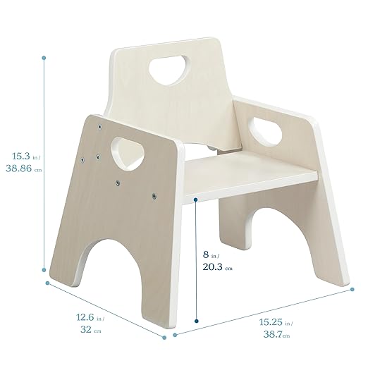 ECR4Kids Stackable Wooden Toddler Chair, Kids Furniture - Image 3