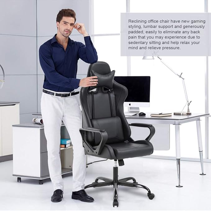 BestOffice Gaming Chair Office Chair Ergonomic Desk Chair Racing Style Gaming - Image 7