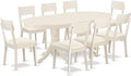 East West Furniture VAAD9-LWH-LC 9 Piece Kitchen Table & Chairs Set Includes an by EastWestFurniture