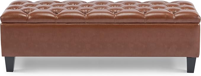 Christopher Knight Home Ottilie Faux Leather Storage Ottoman Bench, Wooden - Image 8