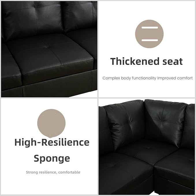 L Shaped Sectional Couches for Living Room, Modular Sectional Sofa - Image 5
