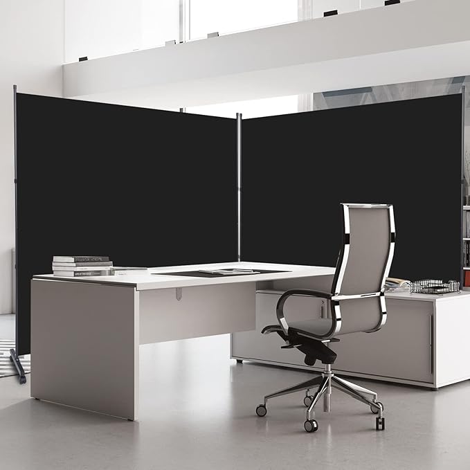 Room Divider Single Panel Privacy Screen W/Wheels, Upgrade Fabric Wall Divider - Image 5