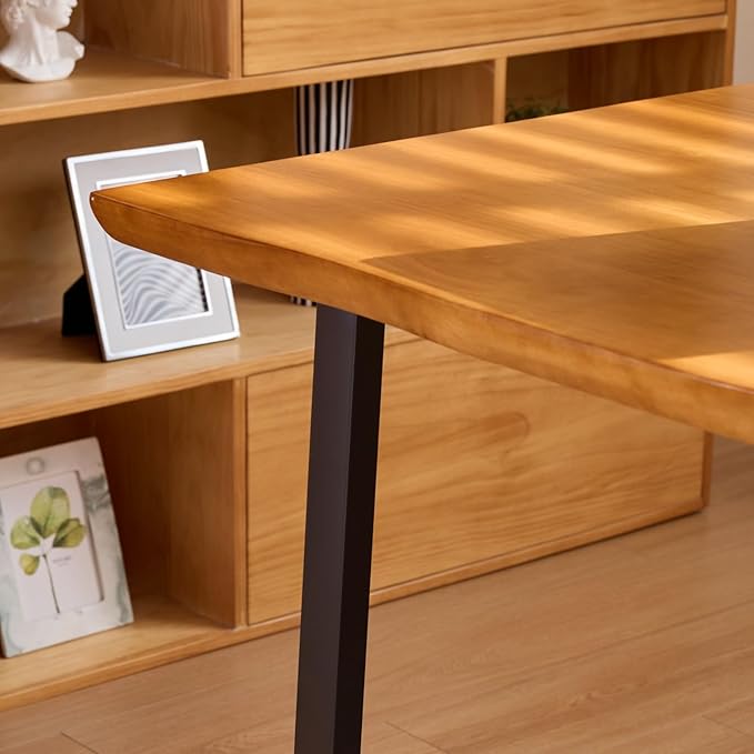 Modern Solid Wood Executive Desk – Spacious and Minimalist Home Office - Image 8