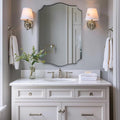 ANDY STAR Chrome Mirror 24x36, Polished Silver Bathroom Mirror, Modern Wavy by ANDYSTAR