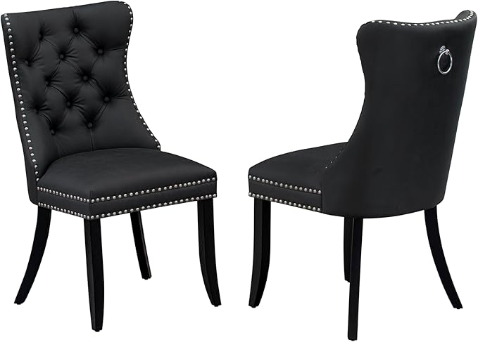 East West Furniture LGDA9-BLK-12 9 Piece Dining Table Set Consists of a - Image 6