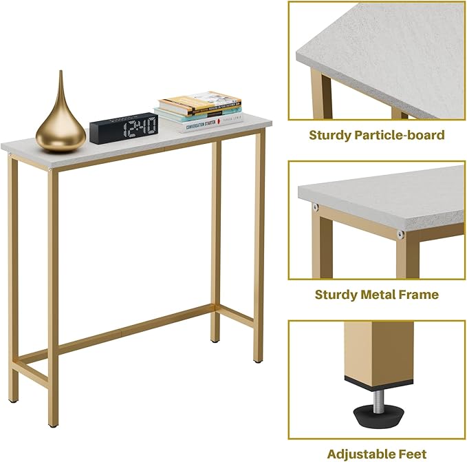 HollyHOME Narrow Hallway Table, 29.5" Small Console Stand, Slim Entryway Table - Image 4