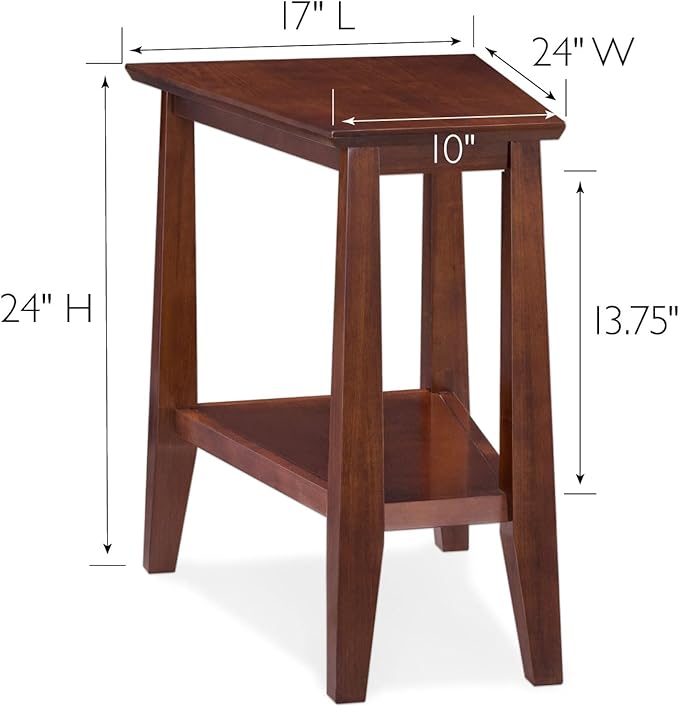Delton 24 in. Solid Wood Recliner Wedge Side End Side Table - Image 3
