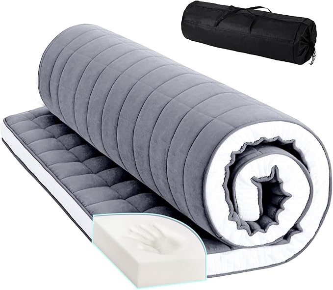 Tiita Futon Mattress 4” Thick Folding Roll Up Sleeping Pad by TiitaHome