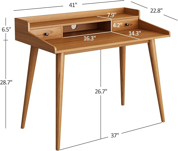 Mid Century Modern Desk, Vanity Desk - Image 2