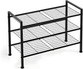 Simple 3 Tier Shoe Rack, Metal Stackable Shoe Storage Organizer by DONGRONG
