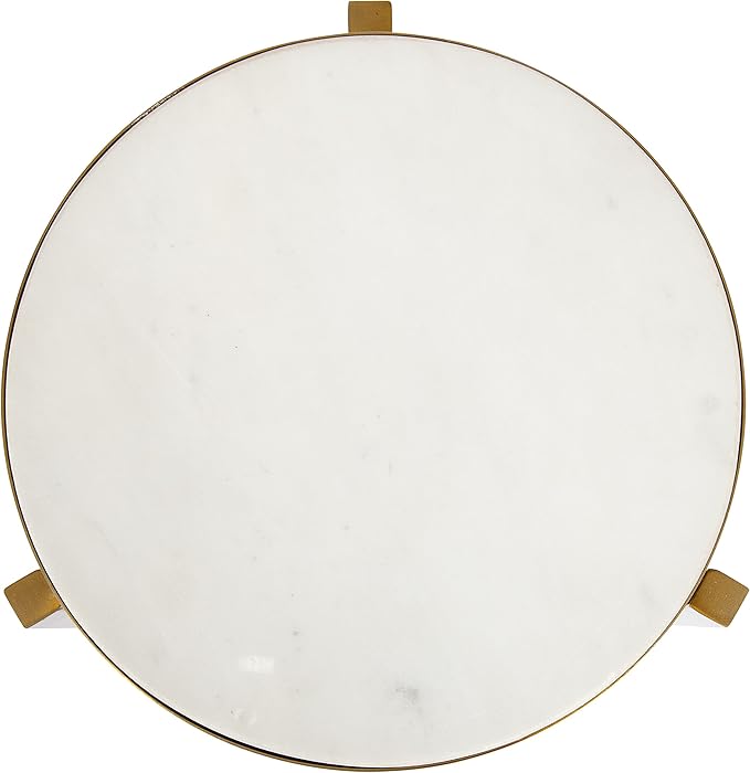Kate and Laurel Aguilar Modern Drink Table, Genuine Marble Accent Table - Image 6