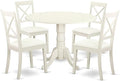East West Furniture DLBO5-LWH-LC 5 Piece Dining Room Furniture Set Includes a by EastWestFurniture