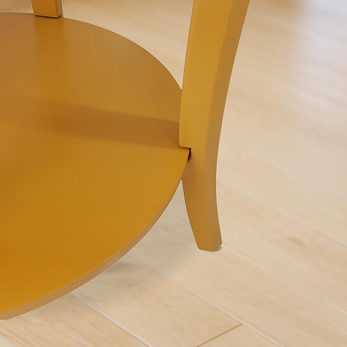 Roundhill Furniture Perth Contemporary Round End Table - Image 5