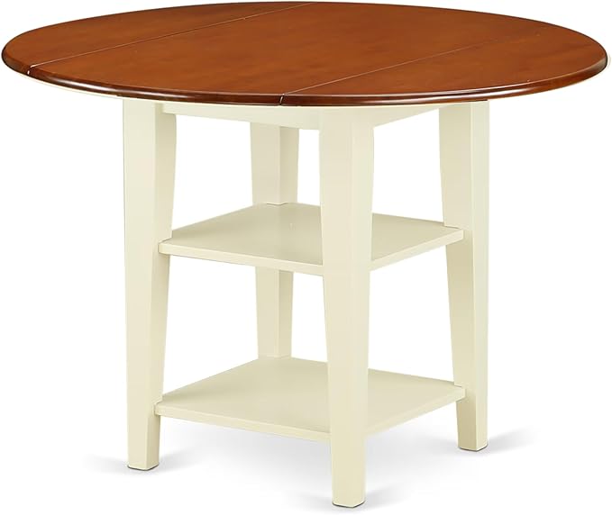 East West Furniture SUNI5-BMK-W 5 Piece Modern Dining Table Set Includes a - Image 3