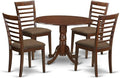 East West Furniture DLML5-MAH-C 5 Piece Dining Table Set by EastWestFurniture
