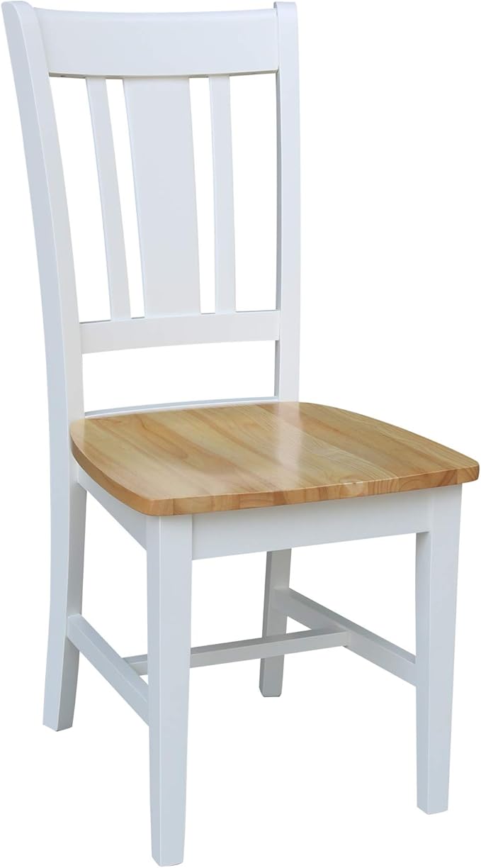International Concepts San Remo SplatBack Dining Chairs Set of 2 White/Natural - Image 7