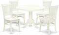 East West Furniture HLVA5-LWH-W 5 Piece Dining Room Furniture Set Includes a by EastWestFurniture