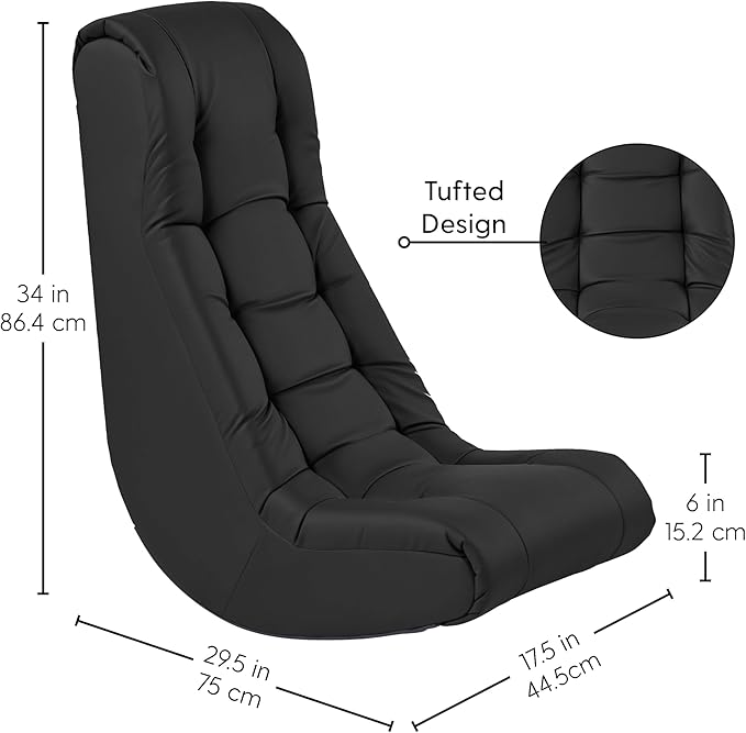 Factory Direct Partners Soft Tufted Floor Rocker - Image 3