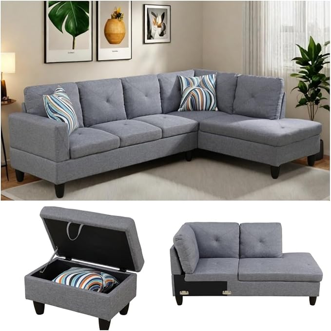 NAYSAYE L Shaped Couch, Modular Sectional Couch - Image 6