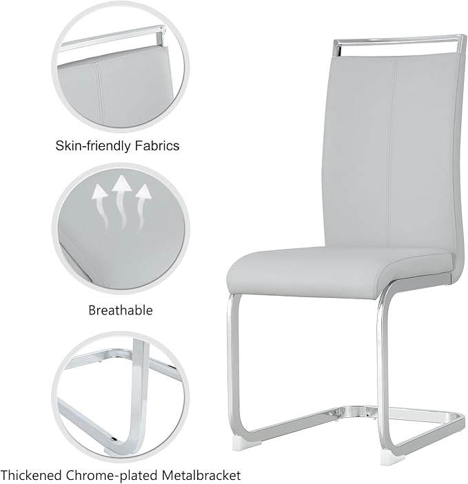 Dining Chairs Set, Kitchen Modern Metal Chairs - Image 5