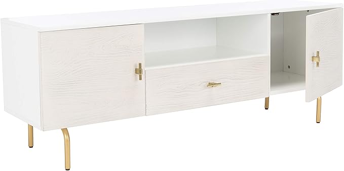 SAFAVIEH Genevieve TV Stand for up to 65" Flatscreen – White & White Washed - Image 6