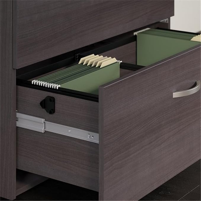 Bush Business Furniture Studio C 2 Drawer Lateral File Cabinet in Storm Gray - Image 4
