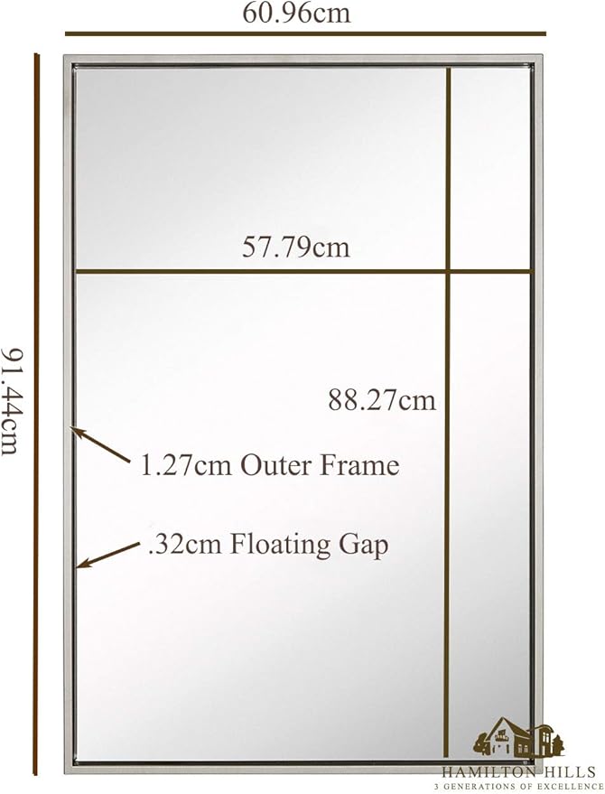 Hamilton Hills 30x40 inch Bathroom Mirror Cabinet - Image 2