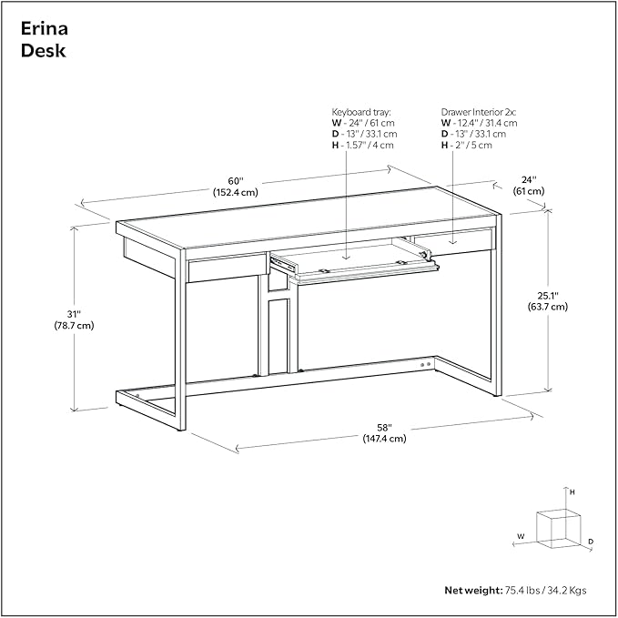 SIMPLIHOME Erina Desk - Image 3