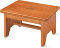 Wooden Step Stool for Adults, 9.1''High One Step Stool for High Bed/Kitchen by HouseJoy