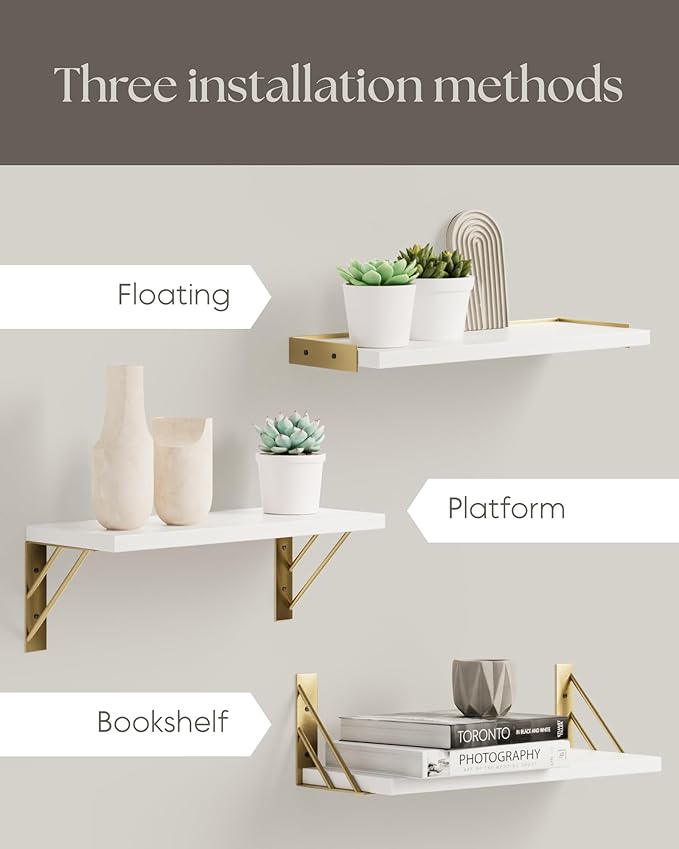 BAYKA Wall Shelves for Bedroom Decor, Floating Wall Shelves for Living Room - Image 6