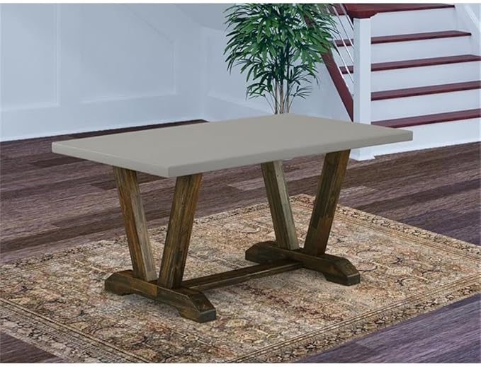 East West Furniture VT796 V-Style Modern Kitchen Table - Image 2