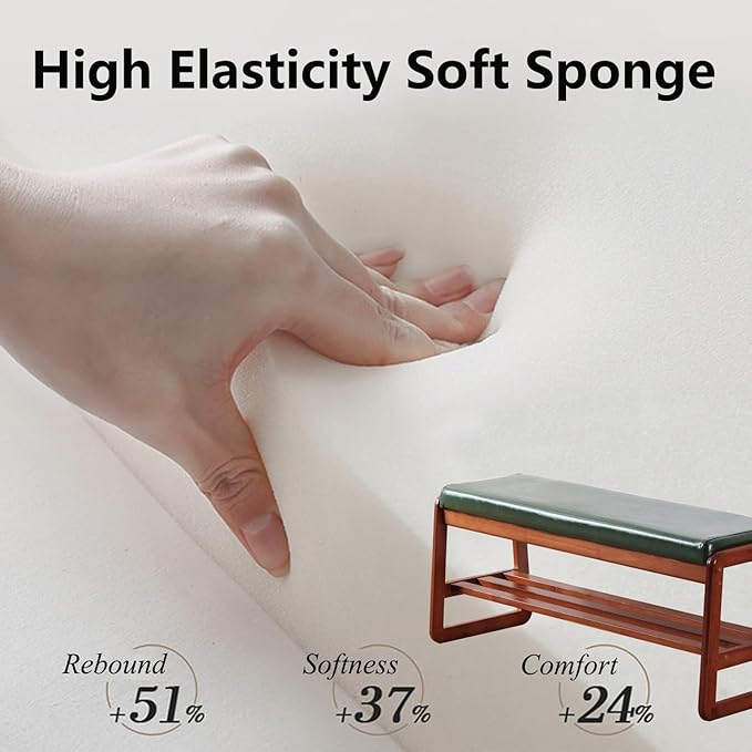 Solid Wood Shoe Bench, 2-Tier Wooden Entryway Bench, Modern Shoe Rack - Image 3