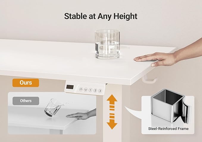Seang Electric Standing Desk Adjustable Height, 48 x 24 Inch Sit Stand Desk - Image 7