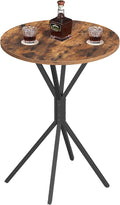 Bar Table, Round High Top Pub Table, 36.2'' Tall Cocktail Table, Metal Frame by MAHANCRIS