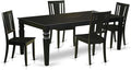 East West Furniture LGDU5-BLK-W 5 Piece Dining Set Includes a Rectangle Dining by EastWestFurniture