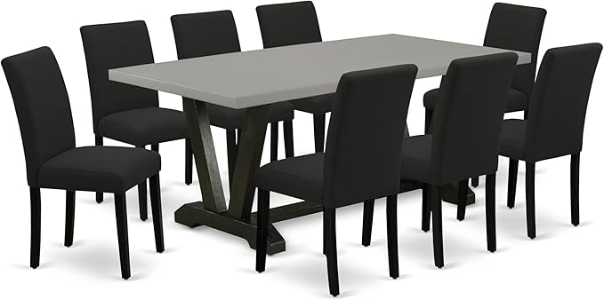 East West Furniture V697AB624-9 9 Piece Dining Room Table Set Includes a by EastWestFurniture