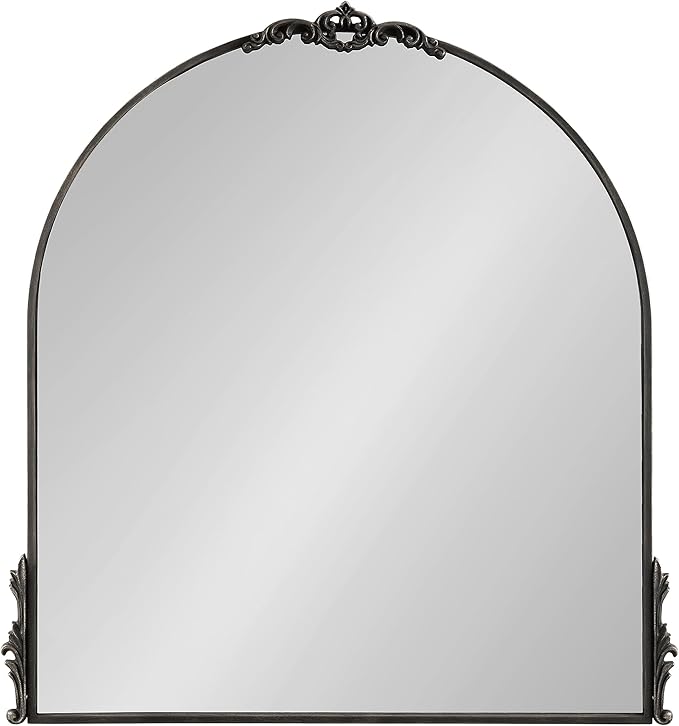 Kate and Laurel Myrcelle Traditional Arched Mirror; 30 x 32; Black; Decorative - Image 8