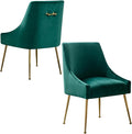 Velvet Dining Chairs Set of 2, Furniture Collection Modern Contemporary by RESTWORLD